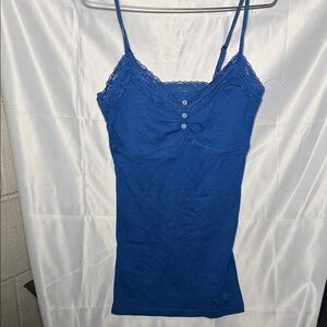 Aerie Royal Blue Camisole with Lace Detail